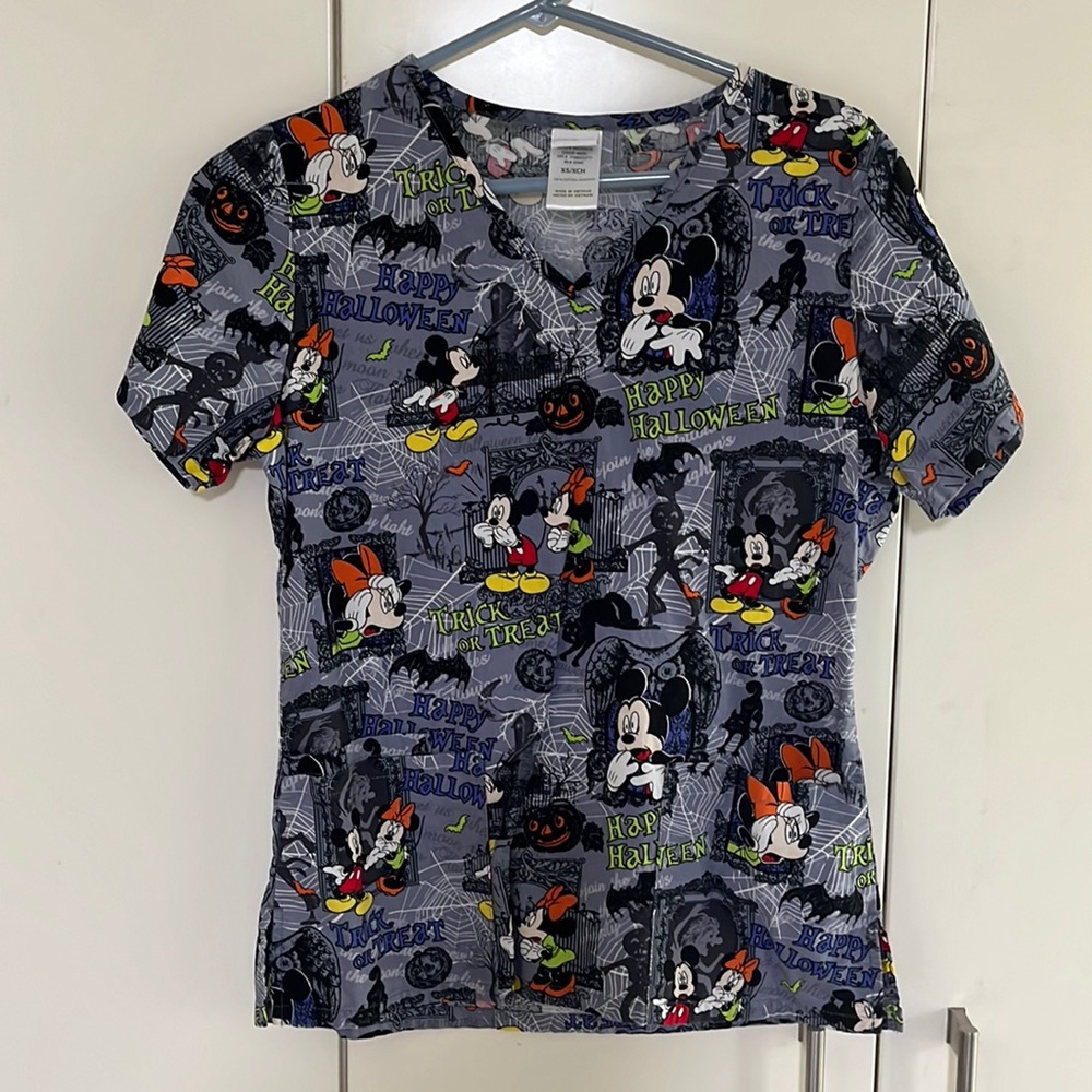 Disney Halloween scrub top